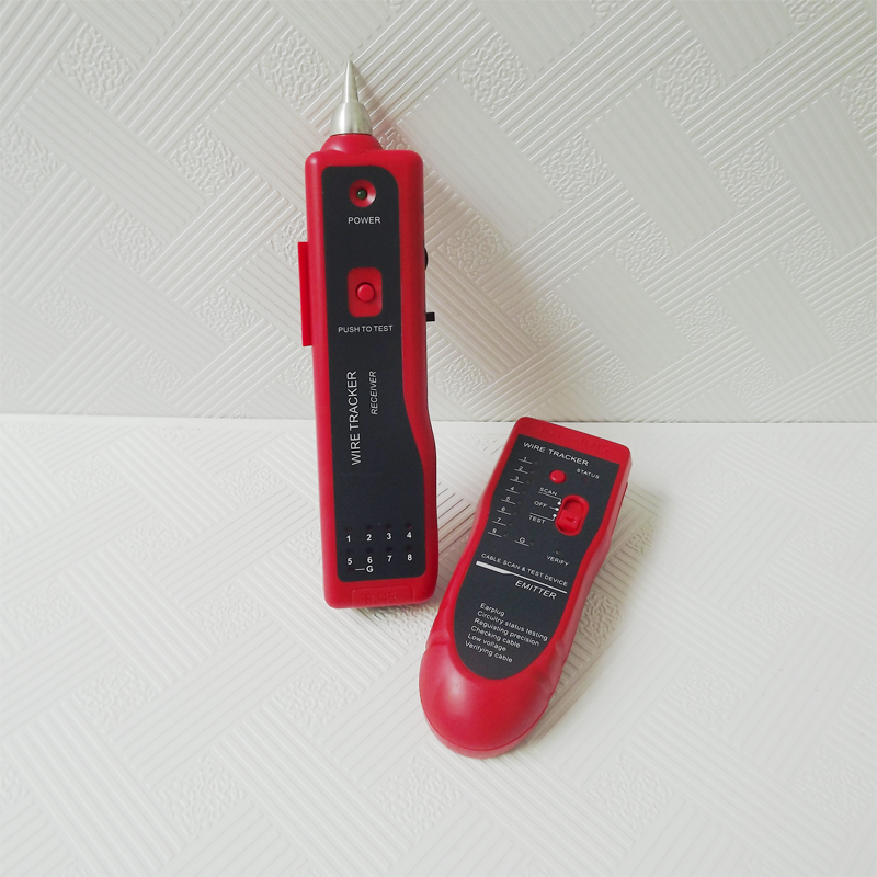 LCD Display Network LAN Cable Tester Wire Tracker Tracer Length Scanner Red